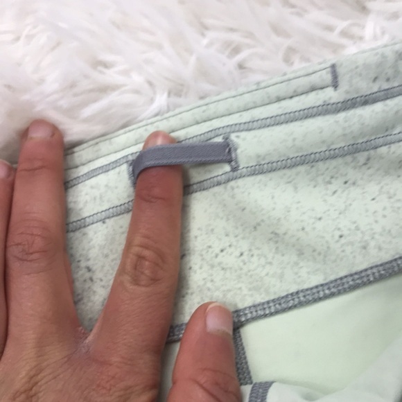 Lululemon Speed Up Crop *Mesh 21" Ocean Spray Fluro Citrus Light Cast - Picture 4 of 5